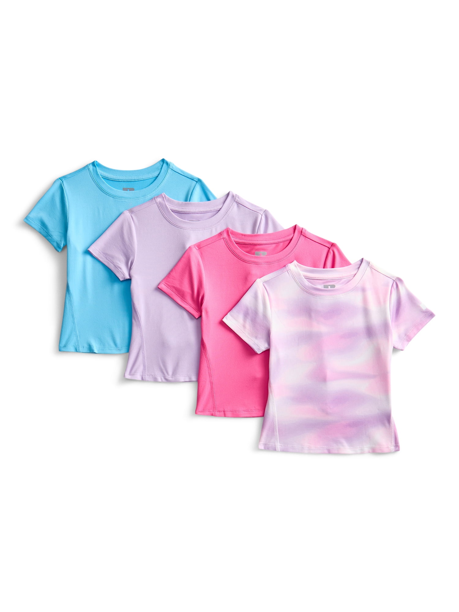 Russell Athletic Girls Performance Short Sleeve T-Shirts, 4-Pack, Sizes 4-18