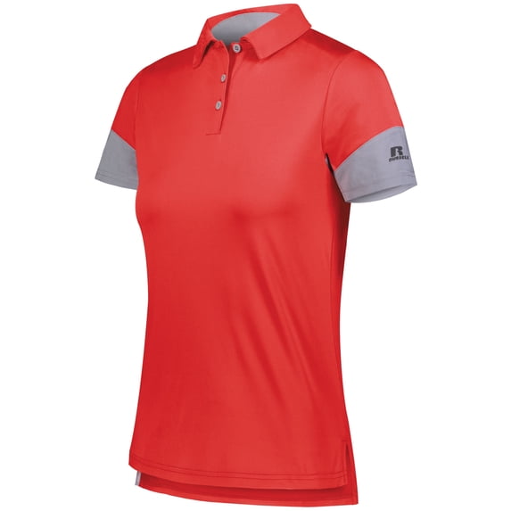 Russell Athletic 400PSX Ladies' Hybrid Polo, XL, DARK GREEN/STEEL