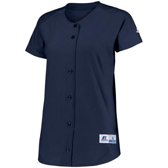 Russell Athletic Ladies Stretch Faux Button Jersey