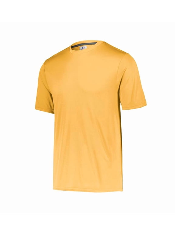 Men's Russell 629X2M1 Dri-Power Core Performance Tee (Gold S)