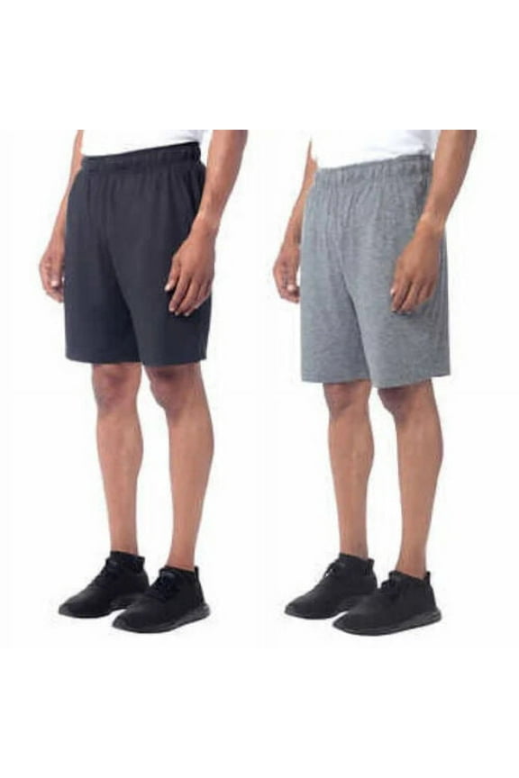 Russel athletic Strech Shorts Mens (Black/Gray, Medium)