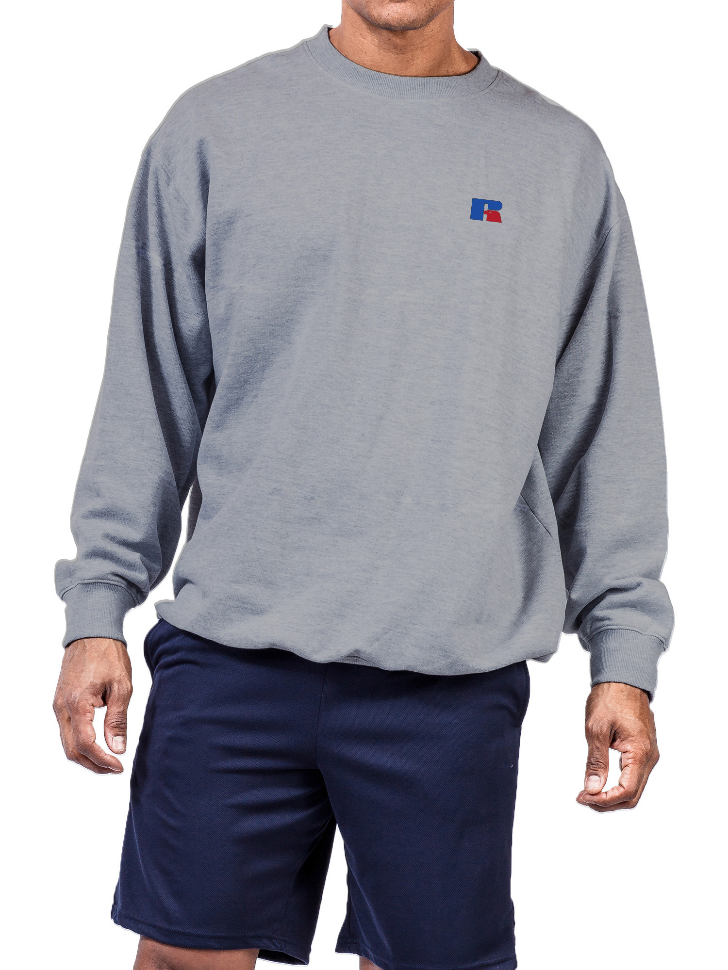 Russell Athletic Men s Big Tall Classic Fleece Crewneck Sweatshirt with Left Chest Design up to Size 6XL Walmart