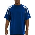 thumbnail image 1 of Russell Athletic Men's Big and Tall Dri-Power Pieced Crew with Piping, Royal/White, 6X, 1 of 2
