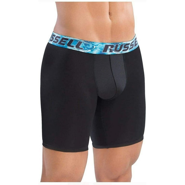 Russell Athletic Men's Boxer Briefs 12-Pack Long Leg Performance CoolForce