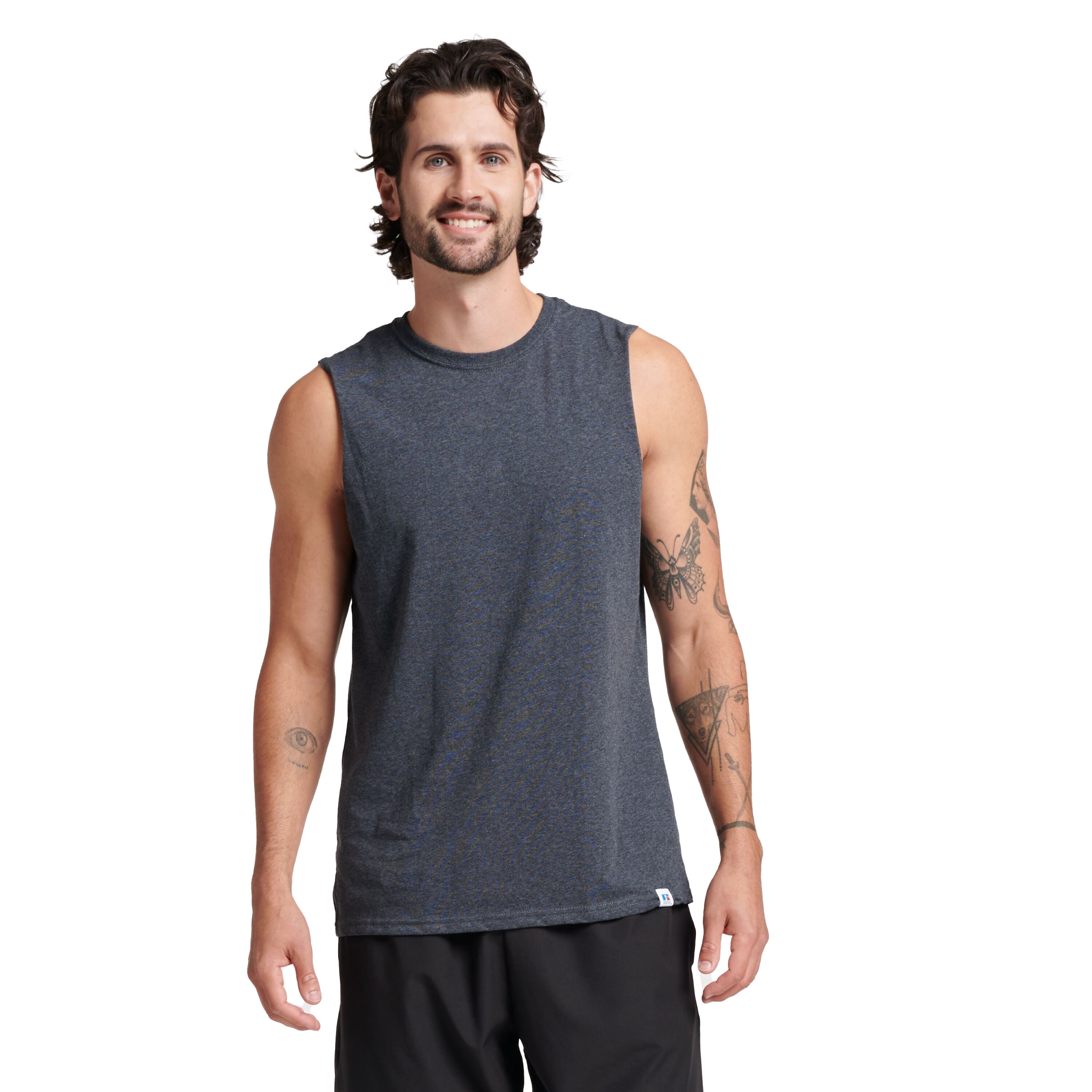 Russell Athletic Men's Dri-Power Cotton Performance Muscle Shirt with Moisture Wicking, Sizes S-4XL
