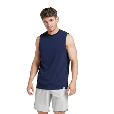 Russell Athletic Men's and Big Men's Dri-Power Cotton Performance Muscle Shirt with Moisture Wicking and Odor Protection, Sizes S-4XL