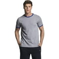 thumbnail image 1 of Russell Athletic Men's Cotton Performance Ringer T-Shirt, Oxford/Royal, Large, 1 of 4