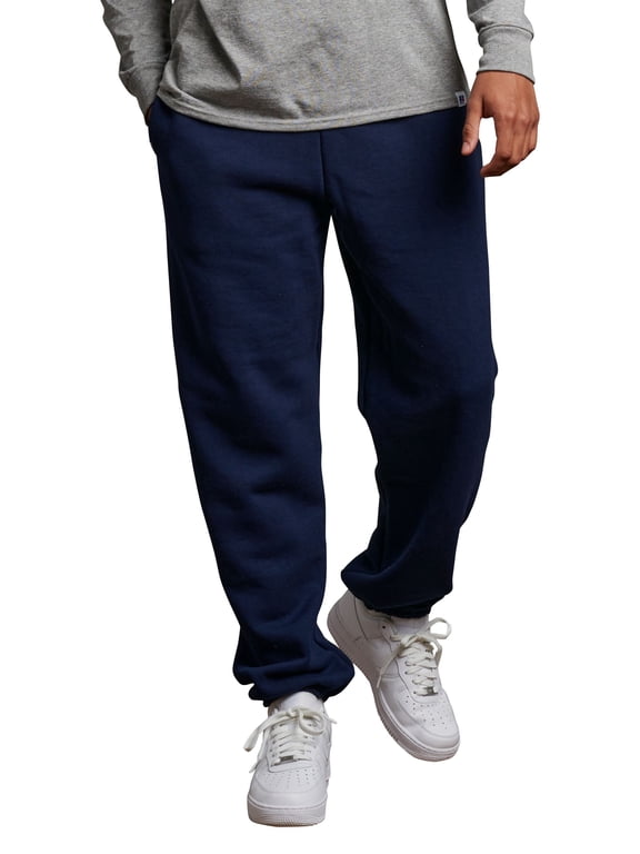 Men's and Big Men's Dri-Power Fleece Elastic Bottom Sweatpants with or without Pockets, Sizes S-4XL