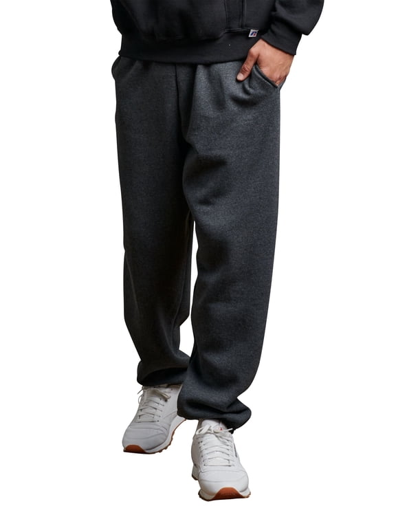 Men's and Big Men's Dri-Power Fleece Elastic Bottom Sweatpants with or without Pockets, Sizes S-4XL
