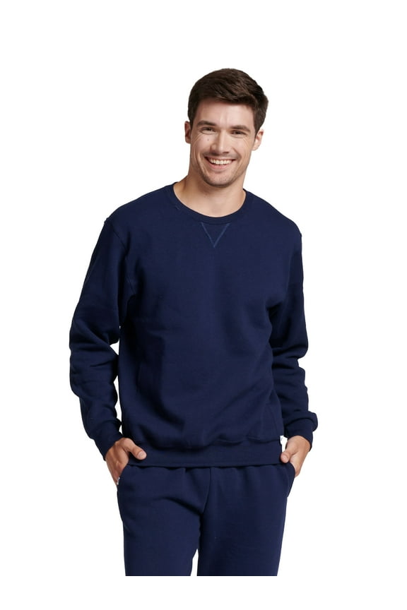 Men's Dri-Power Fleece Crewneck Sweatshirts - Moisture Wicking, Mid-Weight Cotton Blend, Sizes S-4XL