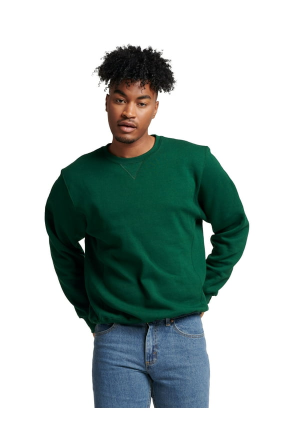 Men's Dri-Power Fleece Crewneck Sweatshirts - Moisture Wicking, Mid-Weight Cotton Blend, Sizes S-4XL