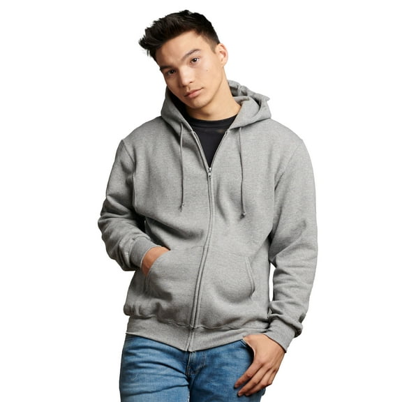 Russell Athletic Men's Dri-Power Fleece Full Zip Hooded Sweatshirts - Moisture Wicking, Mid-Weight Cotton Blend, Sizes S-4XL
