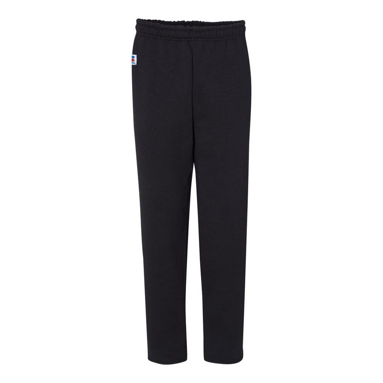 Russell athletic men's cotton rich fleece open bottom sweatpants with pockets sale