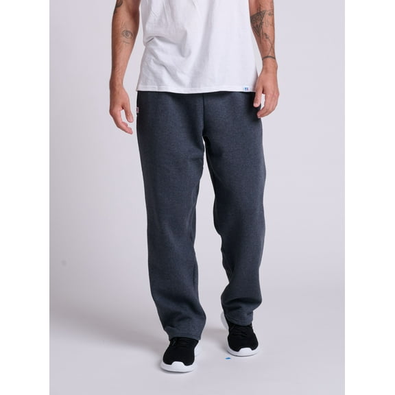 Russell Athletic Men's and Big Men's Dri-Power Fleece Open Bottom Sweatpants, Moisture Wicking, Mid-Weight Cotton Blend, Sizes S-4XL