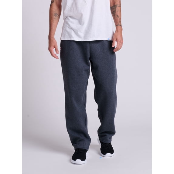 Russell Athletic Men's and Big Men's Dri-Power Fleece Open Bottom Sweatpants, Moisture Wicking, Mid-Weight Cotton Blend, Sizes S-4XL