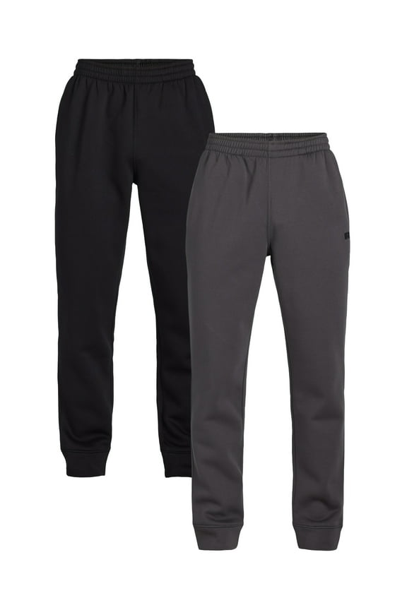 Men's Fleece Joggers, 2-Pack, Sizes S-2XL