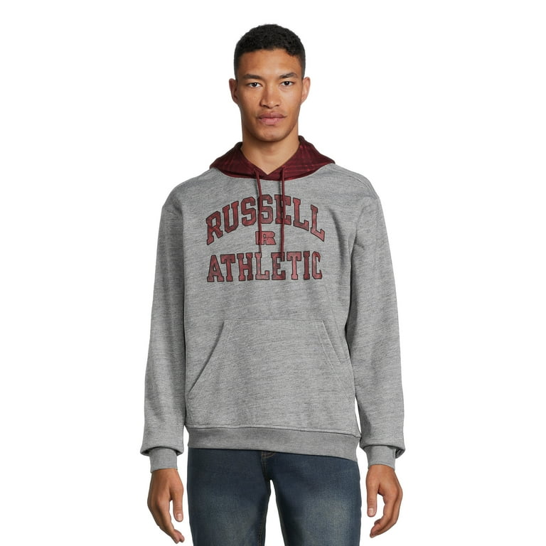Russell Athletic Men's Logo Plaid Fleece Hoodie, Sizes S-XL
