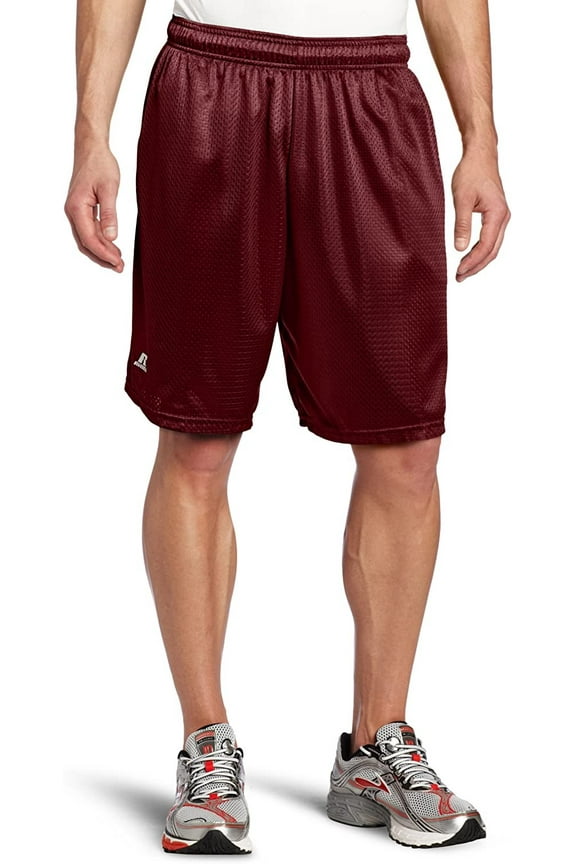 Men's Mesh Short with Pockets, Maroon, XX-Large