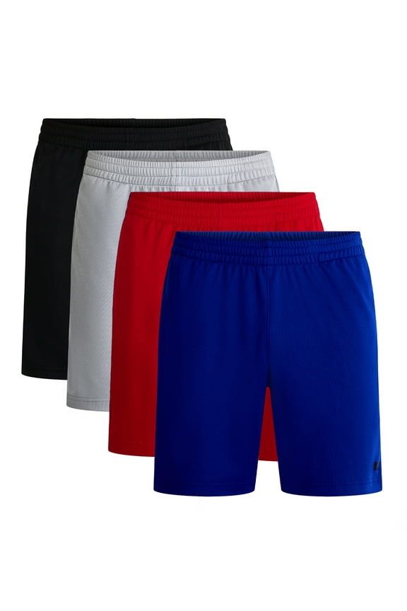 Men's Mesh Shorts, 8” Inseam, 4-Pack, Sizes S-2XL