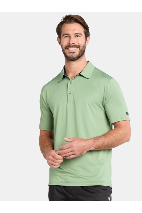 Men's Performance Polo Shirt with Short Sleeves, Sizes S-2XL