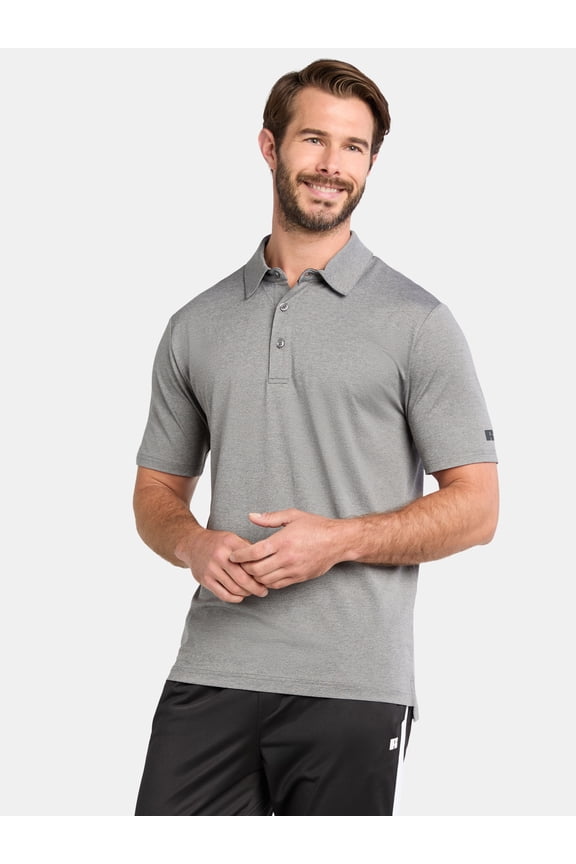 Men's Performance Polo Shirt with Short Sleeves, Sizes S-2XL