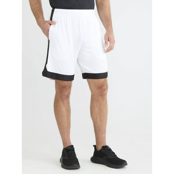 Russell Athletic Men's Colorblock Basketball Shorts, 8" Inseam, Sizes S-2XL