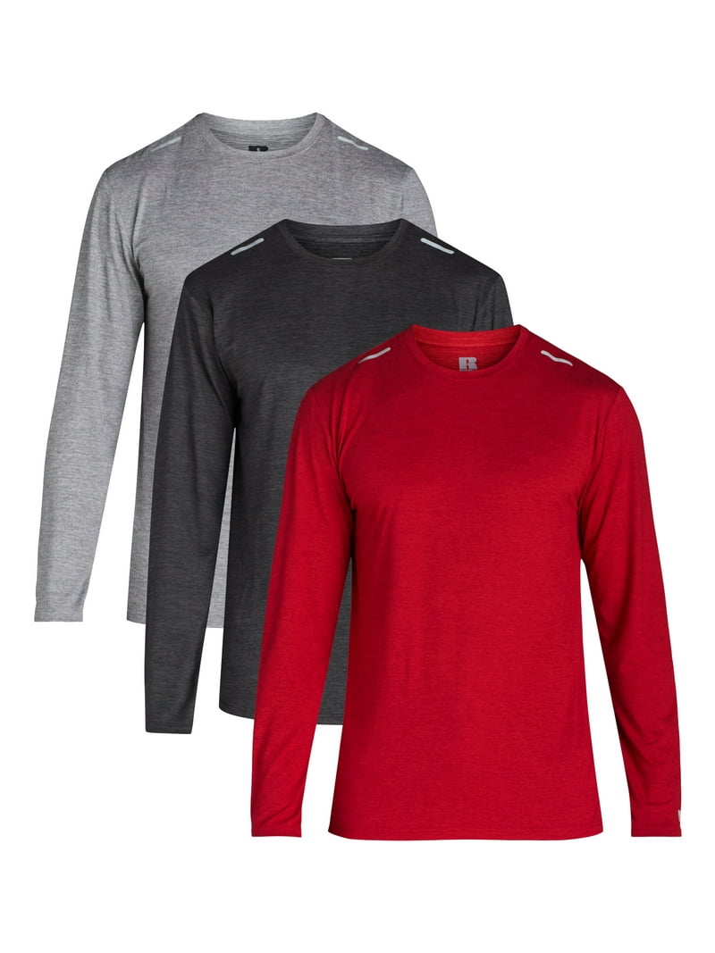 Russell Athletic Men's Runner Tech Crewneck Tee with Long Sleeves