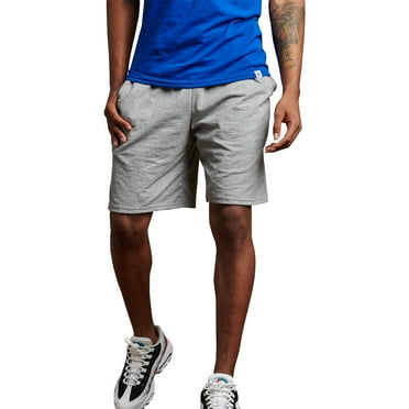 Russell Athletic Men's and Big Men's 9-10" Cotton Shorts with Pockets and Adjustable Waist, Sizes S-4XL
