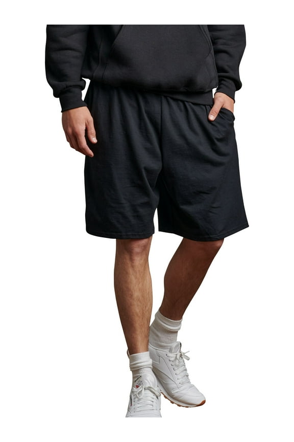 Men's and Big Men's 9-10" Cotton Shorts with Pockets and Adjustable Waist, Sizes S-4XL