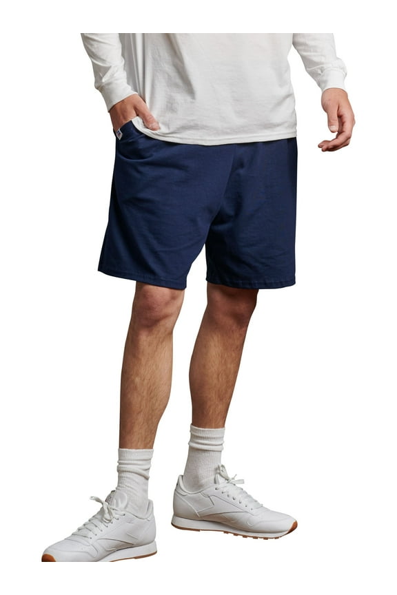 Men's and Big Men's 9-10" Cotton Shorts with Pockets and Adjustable Waist, Sizes S-4XL