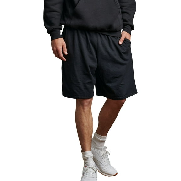 Russell Athletic Men's and Big Men's 9-10" Cotton Shorts with Pockets and Adjustable Waist, Sizes S-4XL