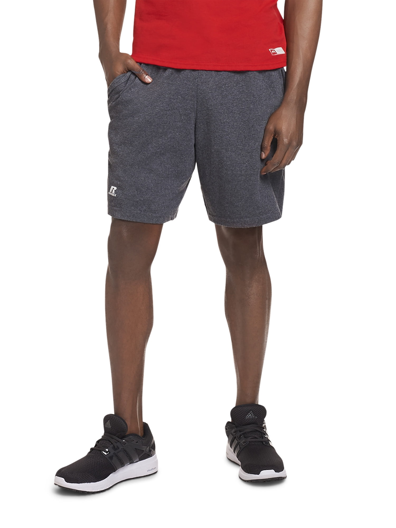 Russell Athletic Men's and Big Men's Basic Cotton Pocket Shorts, up to