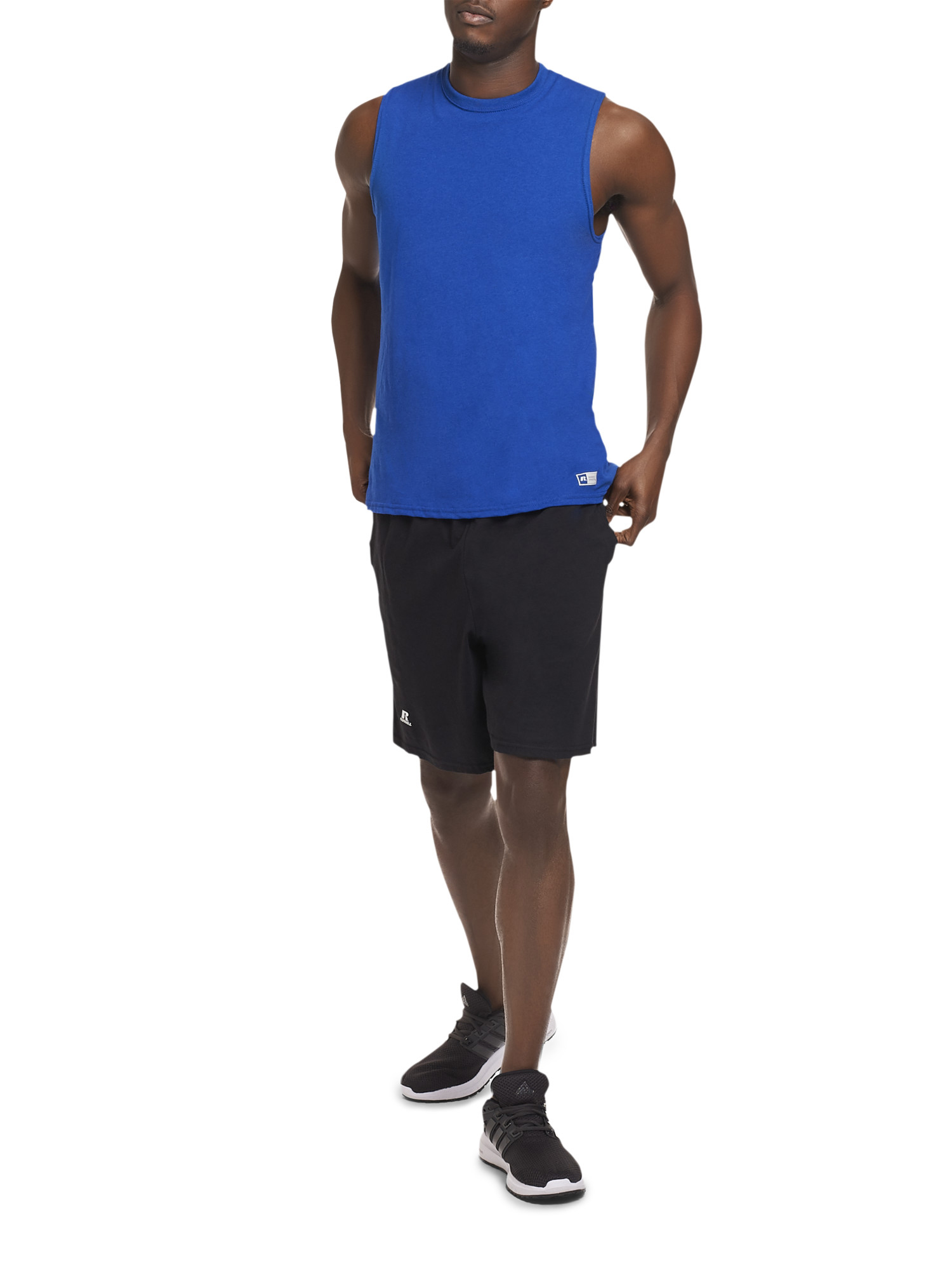 Russell Athletic Men's and Big Men's Basic Cotton Pocket Shorts - image 1 of 5