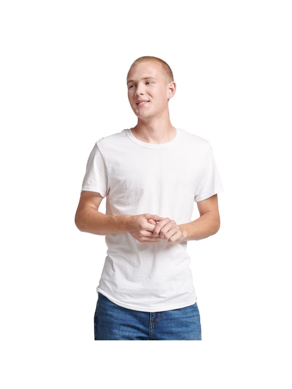Men's Dri-Power Cotton Performance Short Sleeve T-Shirts with Moisture Wicking, Sizes S-4XL