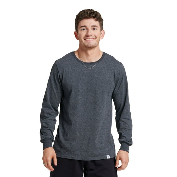 Russell Athletic Men's Dri-Power Cotton Performance Long Sleeve T-Shirt with Moisture Wicking, Sizes S-4XL
