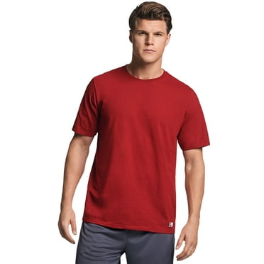 Russell Athletic Men's and Big Men's Dri-Power Cotton Performance Short Sleeve T-Shirts with Moisture Wicking and Odor Protection, Sizes S-4XL
