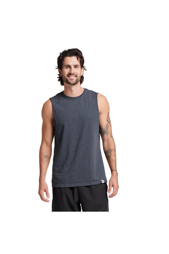 Men's Dri-Power Cotton Performance Muscle Shirt with Moisture Wicking, Sizes S-4XL