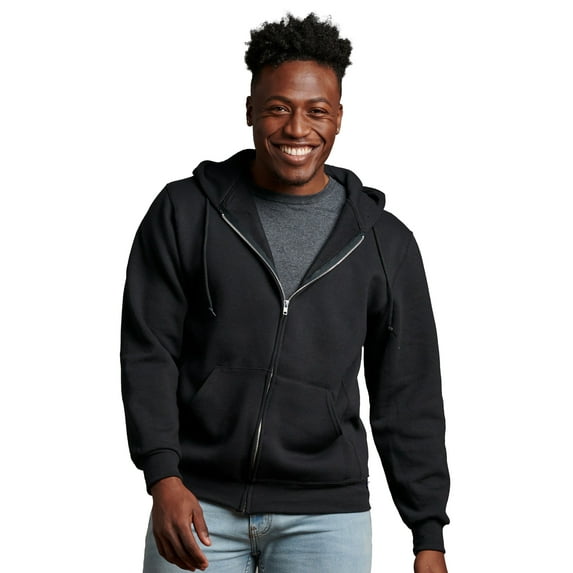 Russell Athletic Men's Dri-Power Fleece Full Zip Hooded Sweatshirts - Moisture Wicking, Mid-Weight Cotton Blend, Sizes S-4XL