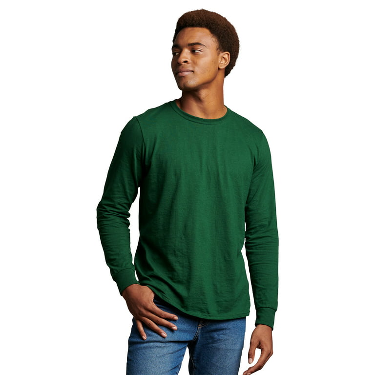 Russell Athletic Men's and Big Men's Essential Dri-Power Long Sleeve T-Shirt  with 30+ UPF 