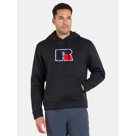 Russell Athletic Men's Pullover Hoodie with Flocked Logo Patch, Sizes S-2XL