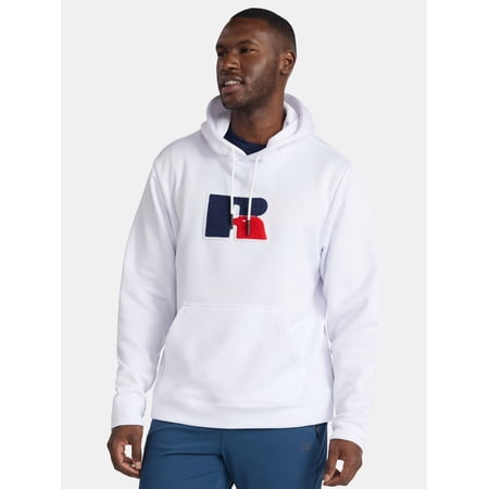 Russell Athletic Men's Pullover Hoodie with Flocked Logo Patch, Sizes S-2XL