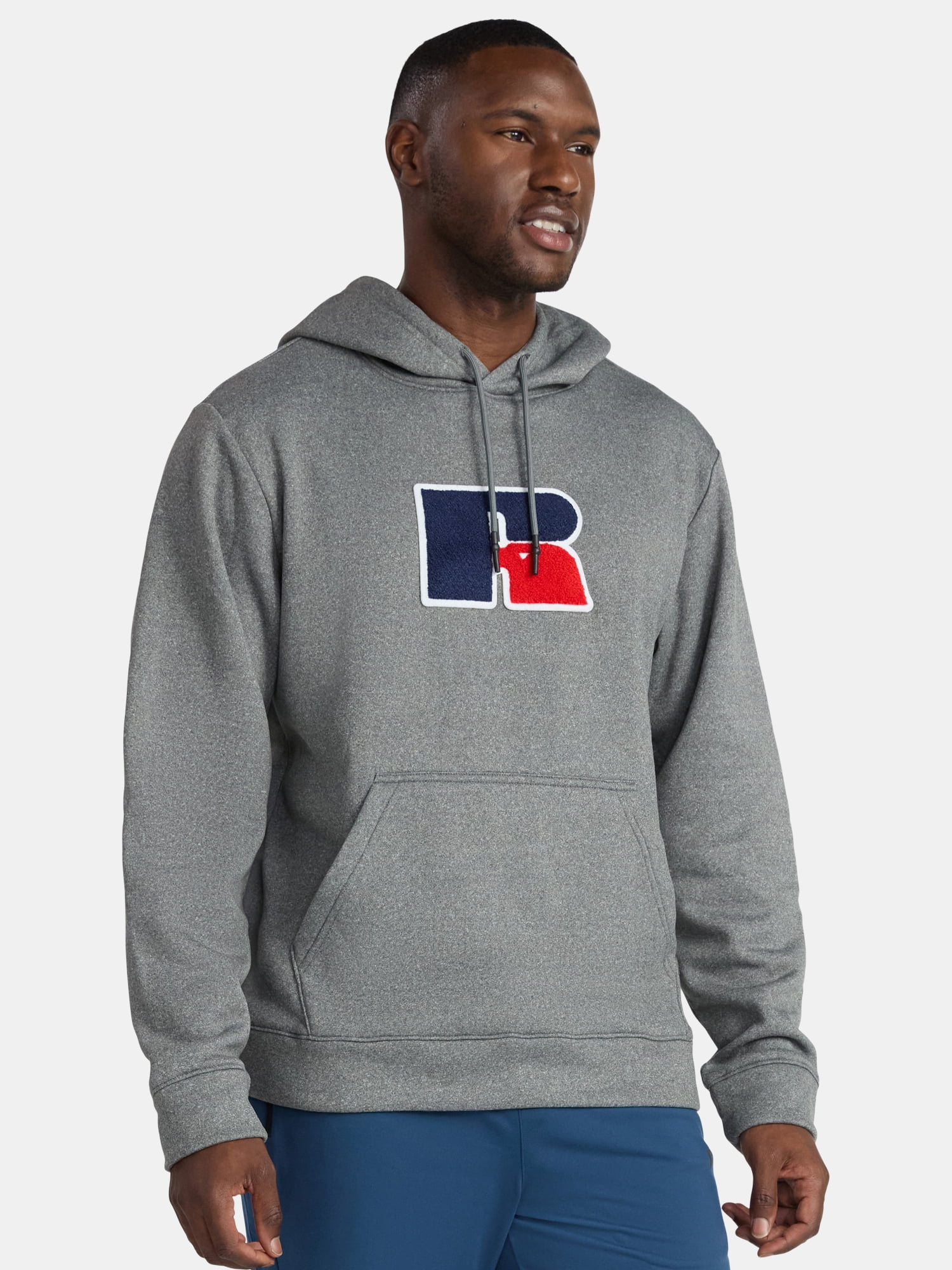 Russell Athletic Men's Pullover Hoodie with Flocked Logo