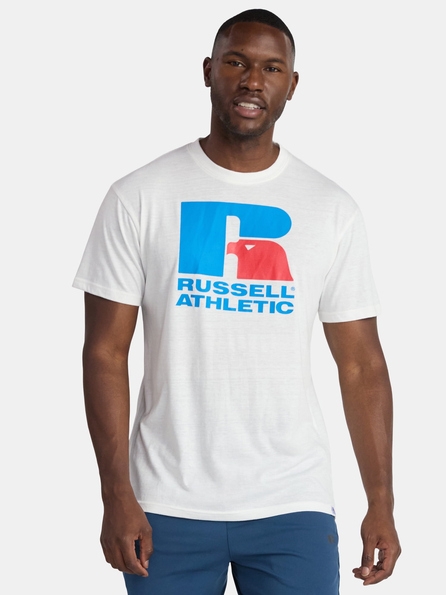 T-shirt Homme Russell Athletic Noir - Manches Courtes, Col Rond - Taille XL