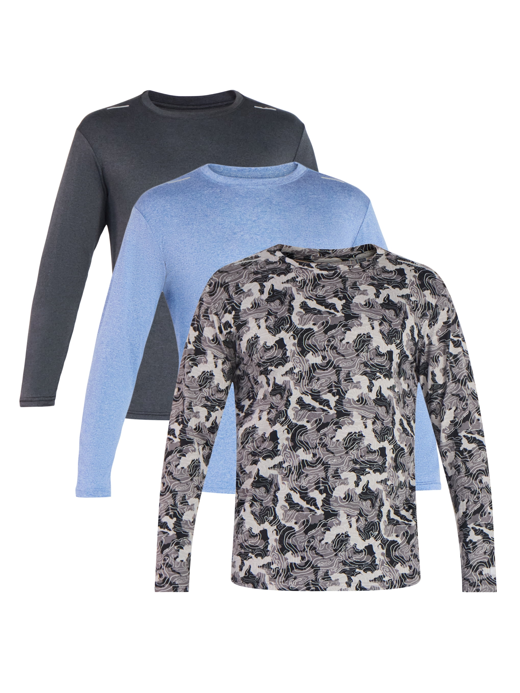 Russell Athletic Men’s Runner Tech Tee with Long Sleeves, 3-Pack, Sizes S-2XL