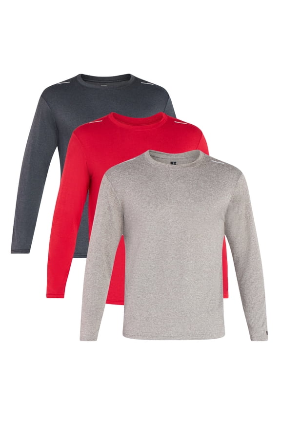 Men’s Runner Tech Tee with Long Sleeves, 3-Pack, Sizes S-2XL