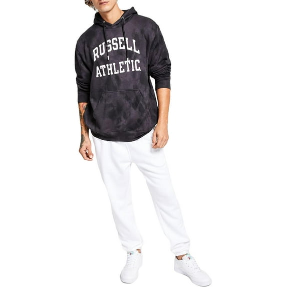 Russell Athletic Mens Tie Dye Logo Hoodie