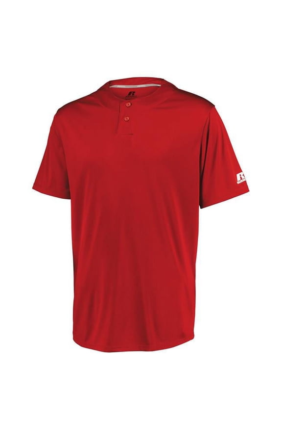 Athletic Performance Two-Button Solid Jersey