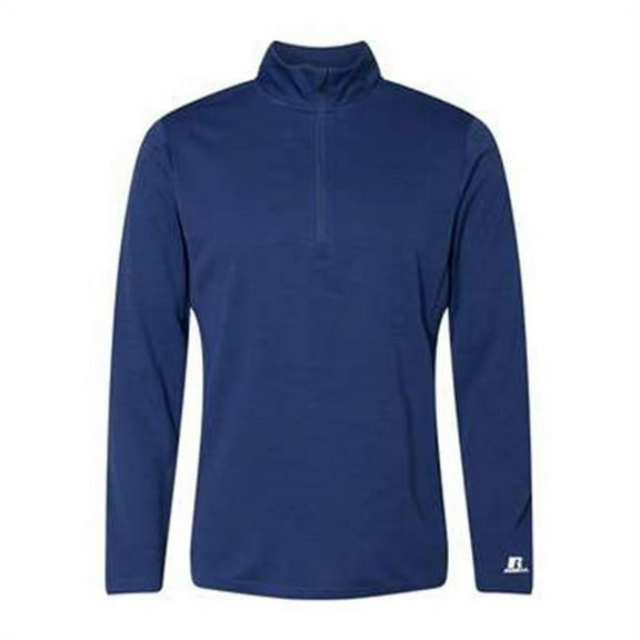 Russell Athletic Striated Quarter-Zip Pullover, Royal - 2XL