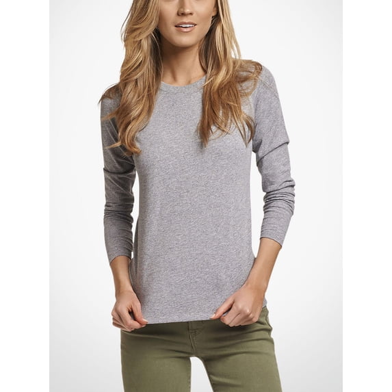 Russell Athletic Women's Essential 60/40 Performance Long Sleeve T-Shirt Size L Color Greys