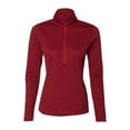 thumbnail image 1 of Russell Athletic Womens Striated Quarter-Zip Pullover, True Red - Extra Large, 1 of 4